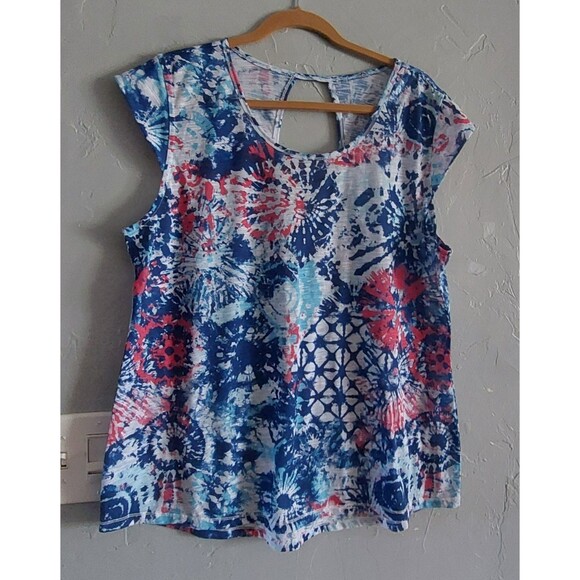 Brisos Tops Blouse Women XL, Polyester Spandex, Soft,coqueta, 20 Inch Of Armp To - Picture 5 of 8